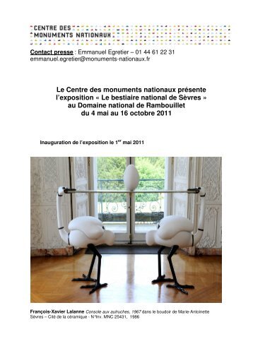 Le bestiaire national de SÃ¨vres - Centre des monuments nationaux