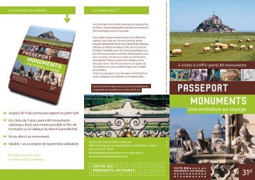 PASSEPORT MONUMENTS - Centre des monuments nationaux