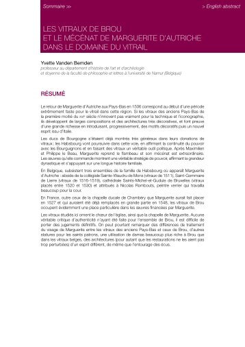 Les vitraux de Brou et le mÃ©cÃ©nat de Marguerite d'Autriche dans le ...