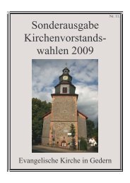 wahlen 2009 - Evangelische Kirchengemeinde Gedern