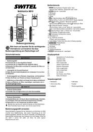 Mobiltelefon M910 Bedienungsanleitung - SWITEL Senior