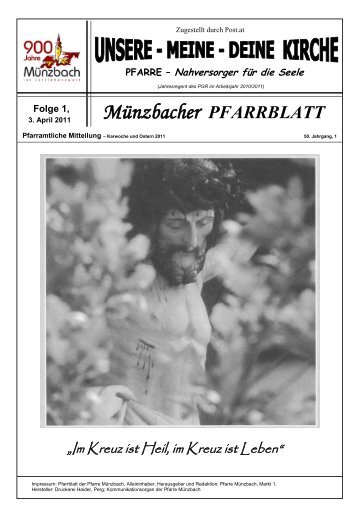 Münzbacher PFARRBLATT - Diözese Linz