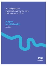 An independent investigation into the care and ... - Hundred Families