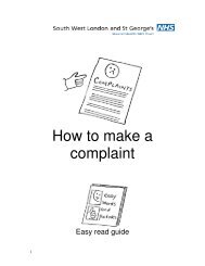 How to make a complaint - South West London and St George's ...