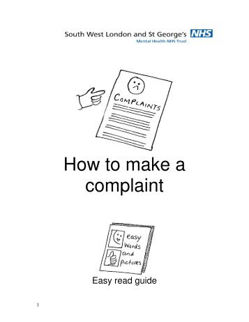 How to make a complaint - South West London and St George's ...