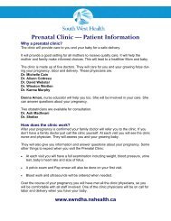 Prenatal Clinic Nov 2012.pub - South West Health - nshealth.ca