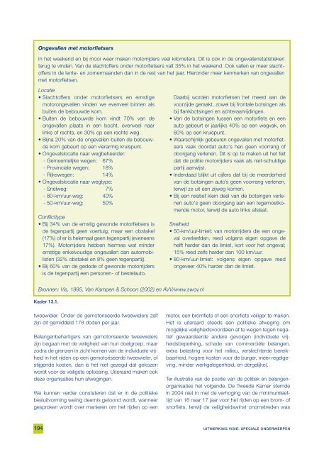 Door met Duurzaam Veilig; Nationale - SWOV