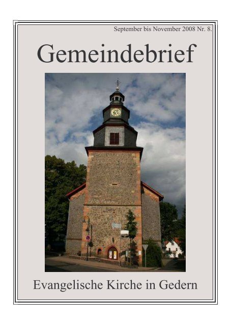 Aus der Gemeinde - Evangelische Kirchengemeinde Gedern