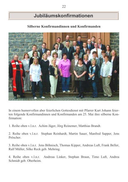 Aus der Gemeinde - Evangelische Kirchengemeinde Gedern