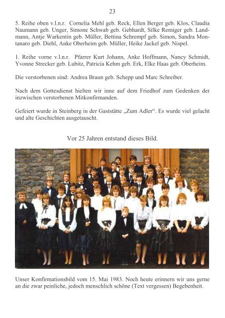 Aus der Gemeinde - Evangelische Kirchengemeinde Gedern