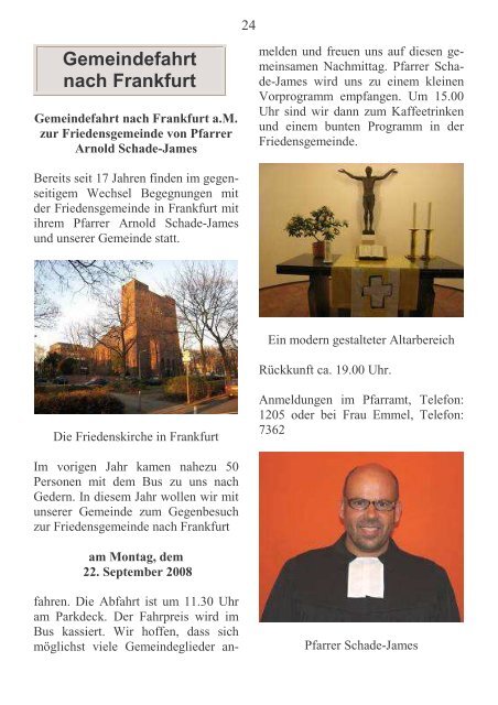 Aus der Gemeinde - Evangelische Kirchengemeinde Gedern