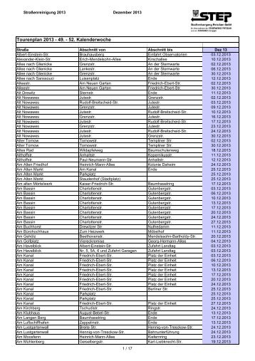 Tourenplan Straßenreinigung 49.-52. KW (pdf)