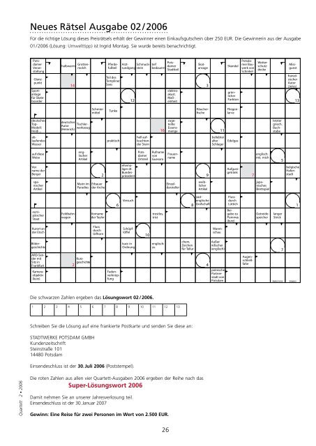 Quartett 2/2006 zum Download - Stadtwerke Potsdam GmbH