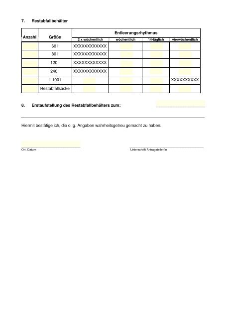 Anmeldung einer Kleingartenanlage an die Ã¶ffentliche ...