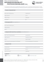 datenerfassungsblatt photovoltaikanlagen - Stadtwerke Potsdam ...