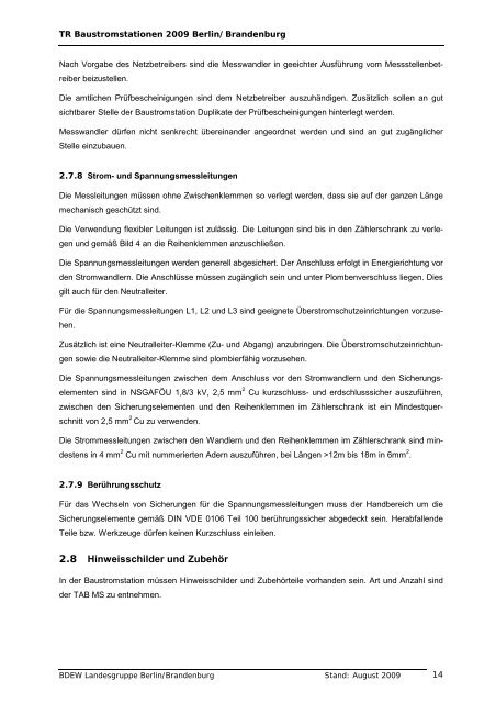 Baustromrichtlinie 2009 als Download ( PDF , 1,0 MB ) - Stadtwerke ...