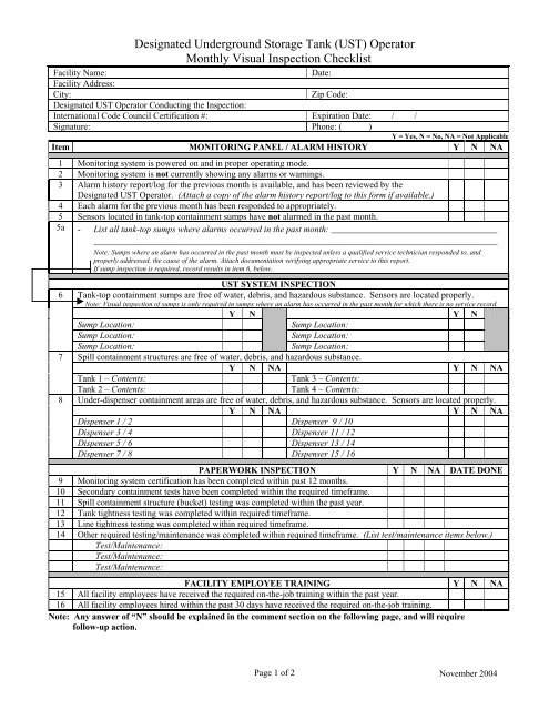 updated exams for california underground storage tank international