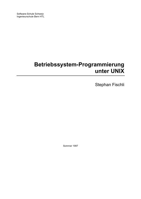 Betriebssystem-Programmierung unter UNIX (1997)