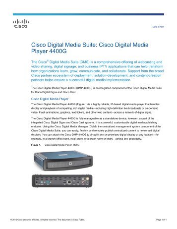 Cisco Digital Media Player 4400G - NETe2asia
