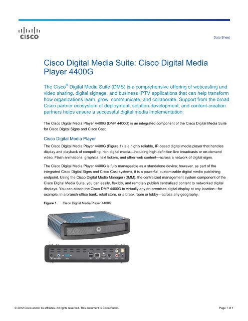 Cisco Digital Media Player 4400G - NETe2asia