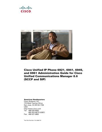 Cisco Unified IP Phone 6921, 6941, 6945, and 6961 ... - SWS a.s.