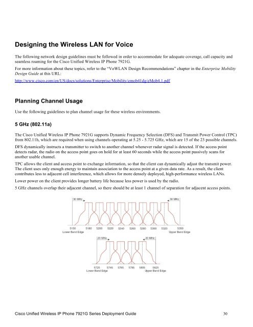 Cisco Unified Wireless IP Phone 7921G Deployment Guide - SWS a.s.