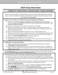 SOCP Group Home Rules Guidelines for staff and ... - DHS home