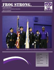 Fall 2012 - Army ROTC - Texas Christian University