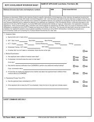 CC Form 159-R Scholarship Interview - Army ROTC