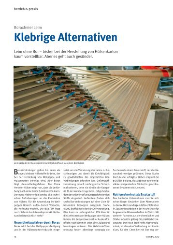 Klebrige Alternativen - Boraxfreier Leim