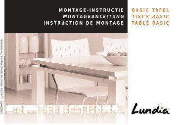 basic tafel tisch basic table basic montage-instructie ... - Lundia
