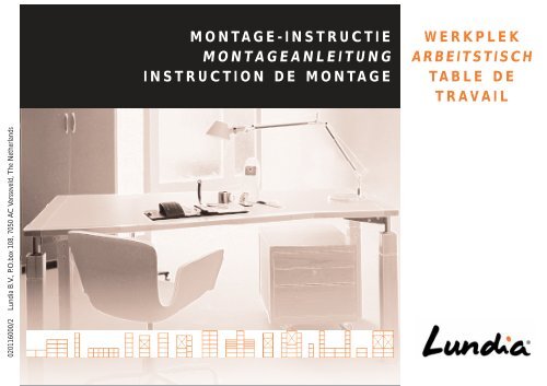 Monatgeanleitung Arbeitsplatz pdf - Lundia