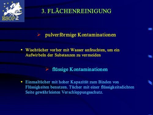 Dekontamination nach unbeabsichtigter Freisetzung von Zytostatika