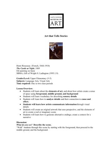 Art That Tells Stories Lesson Plan