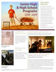 Junior High & High School Programs - Santa Barbara Museum of Art
