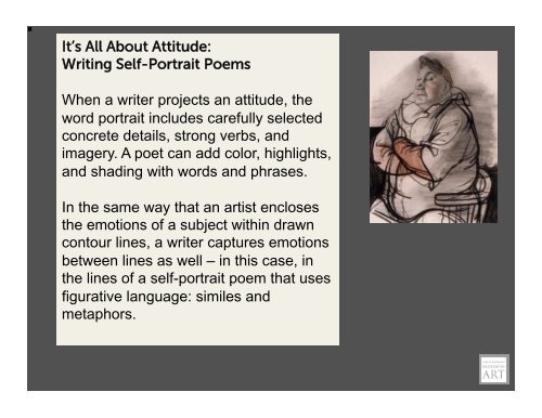 Portraying Attitude and Emotion through Self-Portrait Poems