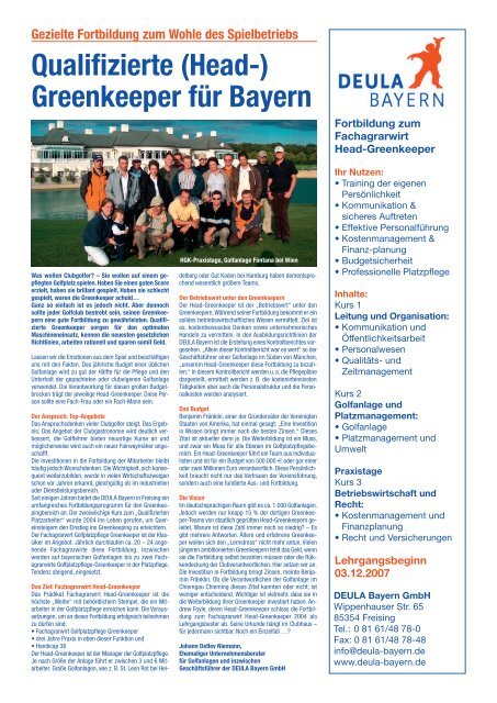 Leistungssport: Talent-Scouting in Bayern - Bayerischer Golfverband