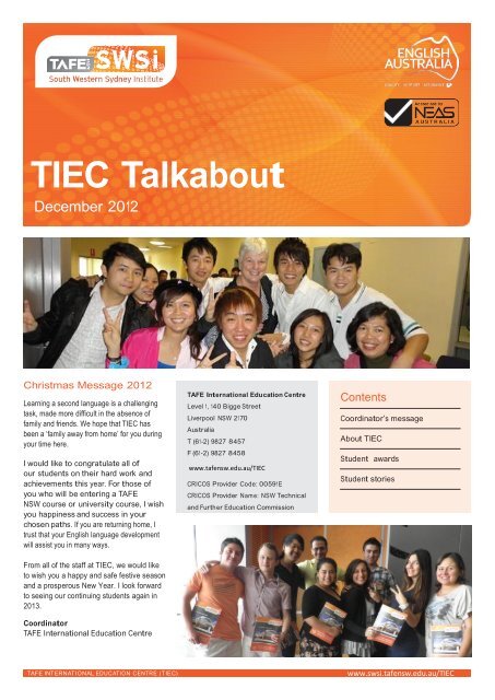 TIEC Talkabout - South Western Sydney Institute - TAFE NSW