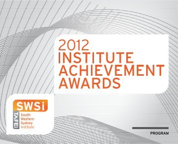 the 2012 - South Western Sydney Institute - TAFE NSW