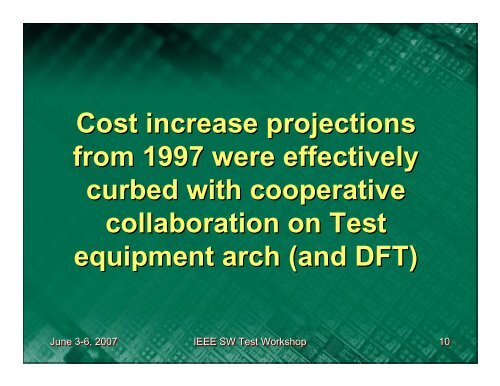 Sort Test Technology Development - Semiconductor Wafer Test ...