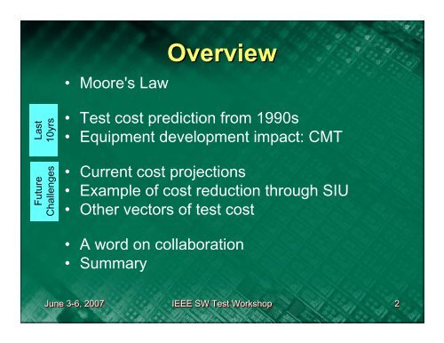 Sort Test Technology Development - Semiconductor Wafer Test ...