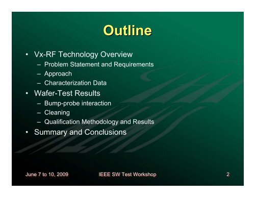 MicroProbe Vx-RF Probe Card Technology - Semiconductor Wafer ...