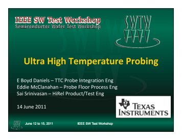 Ultra High Temperature Probing - Semiconductor Wafer Test ...