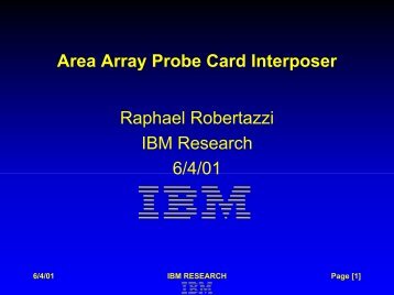 Area Array Probe Card Interposer