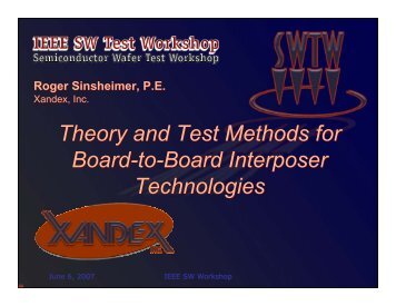 Theory and Test Methods for Board-to-Board Interposer ...