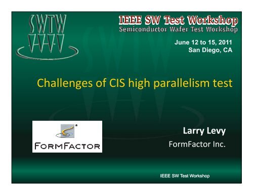 Challenges of CIS High Parallel Test - Semiconductor Wafer Test 