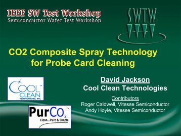 CO2 Composite Spray Technology for Probe Card Cleaning