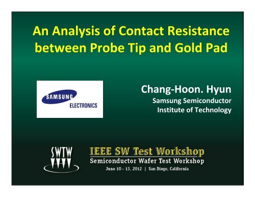 An Analysis of Contact Resistance between Probe Tip and Gold Pad