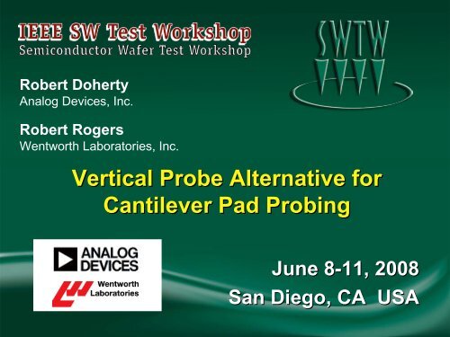 Podium Presentation Template - Semiconductor Wafer Test Workshop