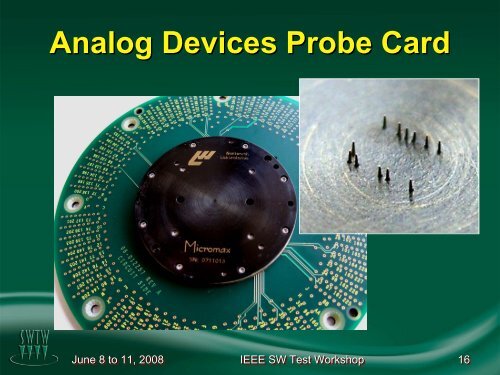 Podium Presentation Template - Semiconductor Wafer Test Workshop